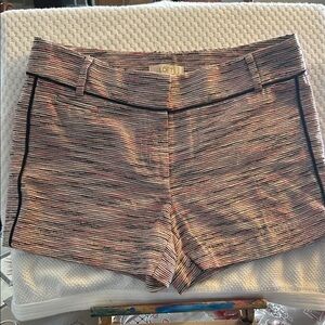 LOFT Black and Gray High Waist Shorts
